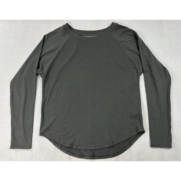 Athleta Olive Green Topanga Mesh Back Long Sleeve Women’s XS EUC - Picture 2 of 7